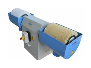 Lijadora de tambor con elementos azules y blancos