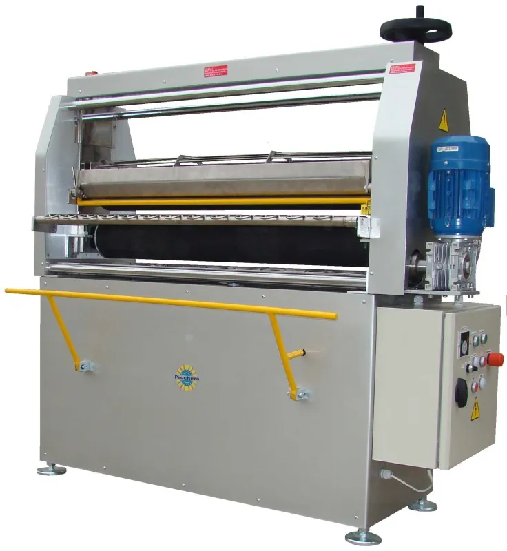 Gran lijadora de rodillos con cubierta amarilla