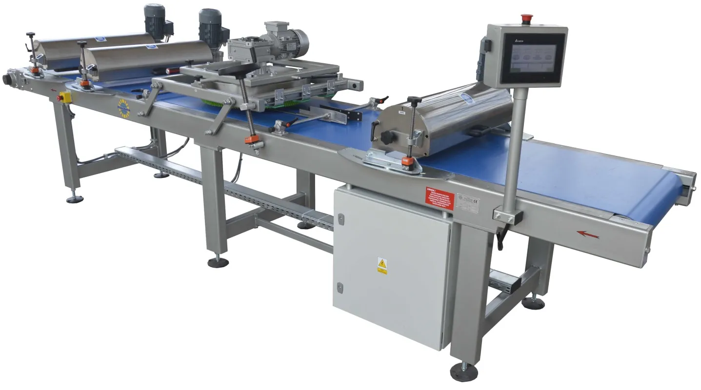 Línea de cinta transportadora para lijado con múltiples estaciones de trabajo